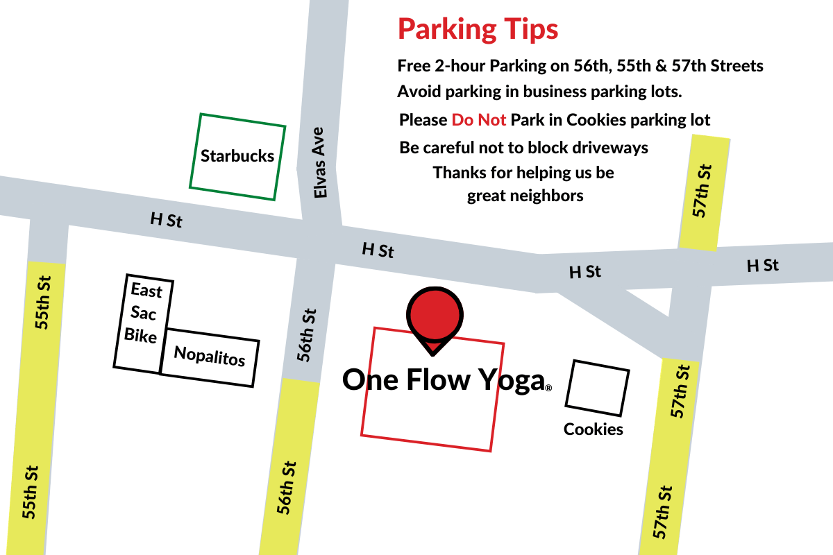 Sacramento Yoga Studio One Flow Yoga Parking