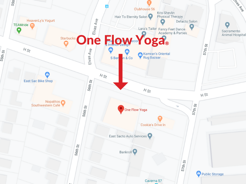 One Flow Yoga Sacramento Map