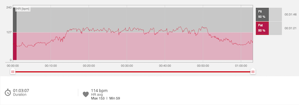 session analyse puls for yoga cardio